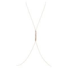 Axis 14K Gold-Filled Body Chain with Hand-Set Pavé Crystal Bar