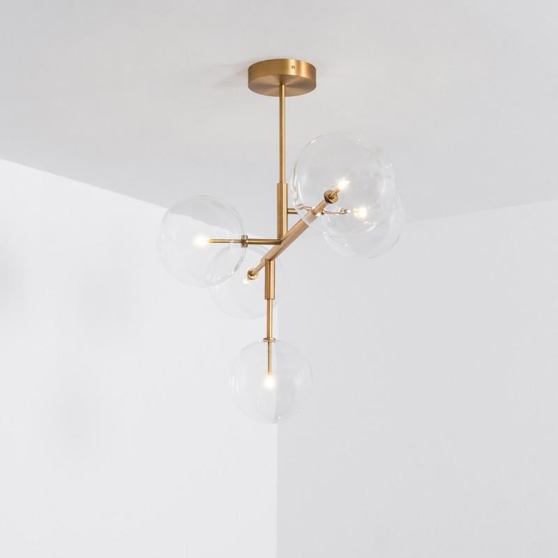 Modern Axis Brass Pendant Light by Schwung For Sale