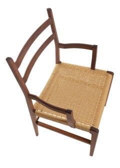 Axis Dining Armchair or Side Chair in Walnut and Danish Cord