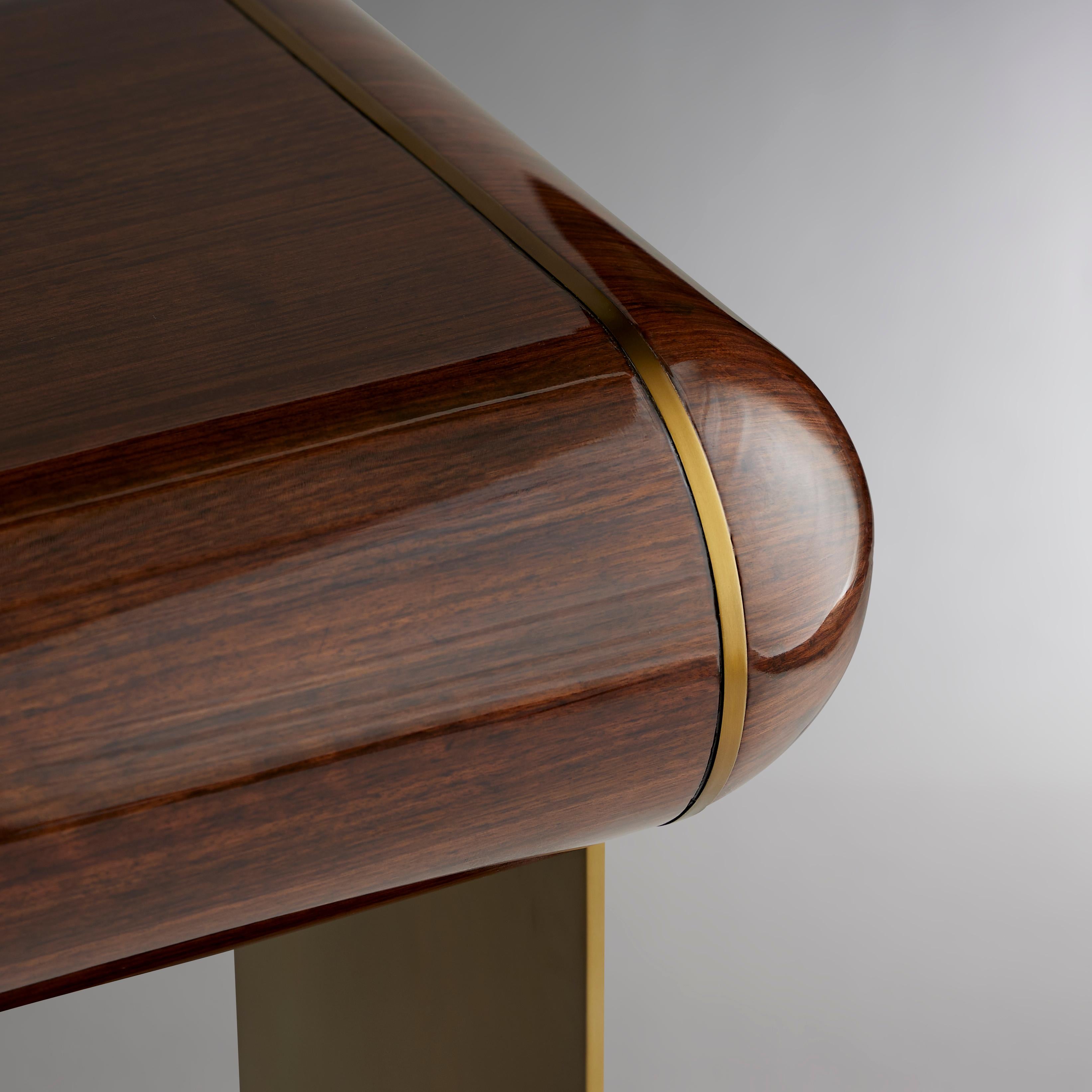 Brass Axis Console Table For Sale