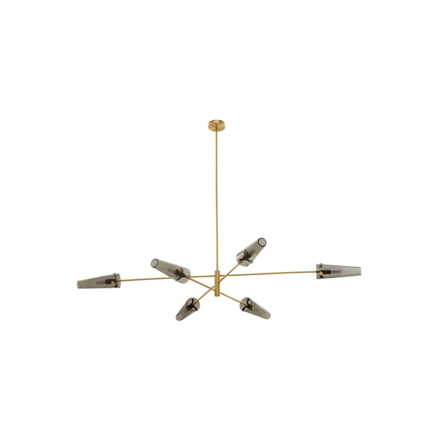 Modern Axis Six Pendant Lamp by CTO Lighting For Sale