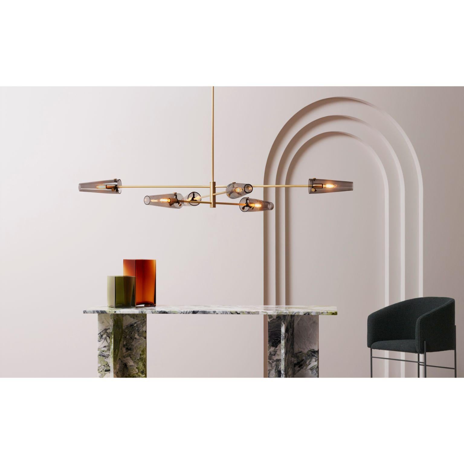 Contemporary Axis Six Pendant Lamp by CTO Lighting For Sale