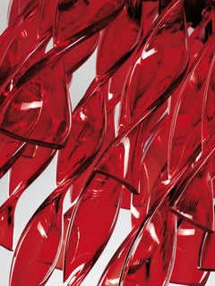 Große Axolight Avir-Pendelleuchte in Chrom und Rot von Manuel & Vanessa Vivian