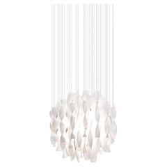 Axolight Avir Large Pendant Lamp in Chrome and White by Manuel & Vanessa Vivian