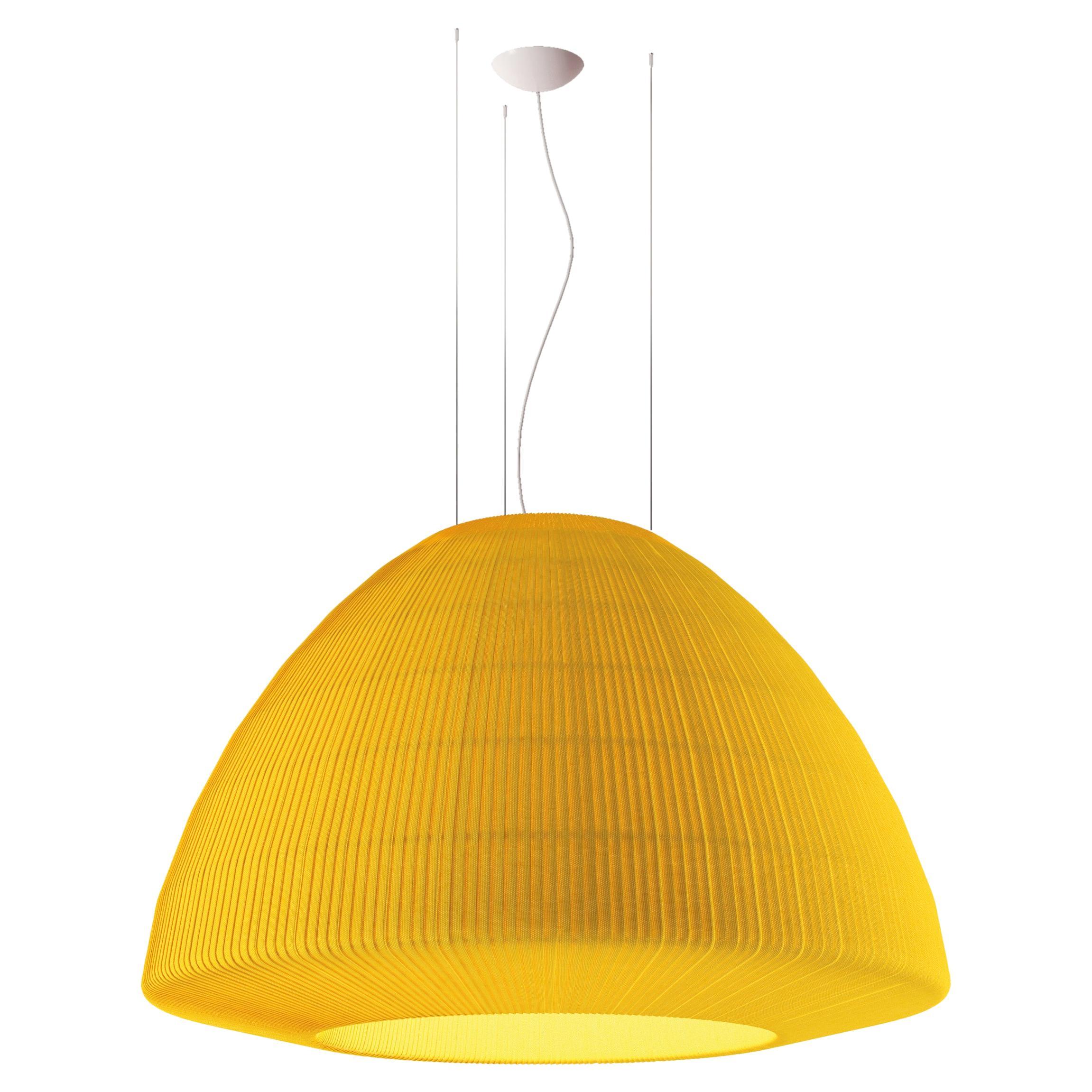 Axolight Bell Extra Large Pendant Lamp in Yellow by Manuel & Vanessa Vivian For Sale