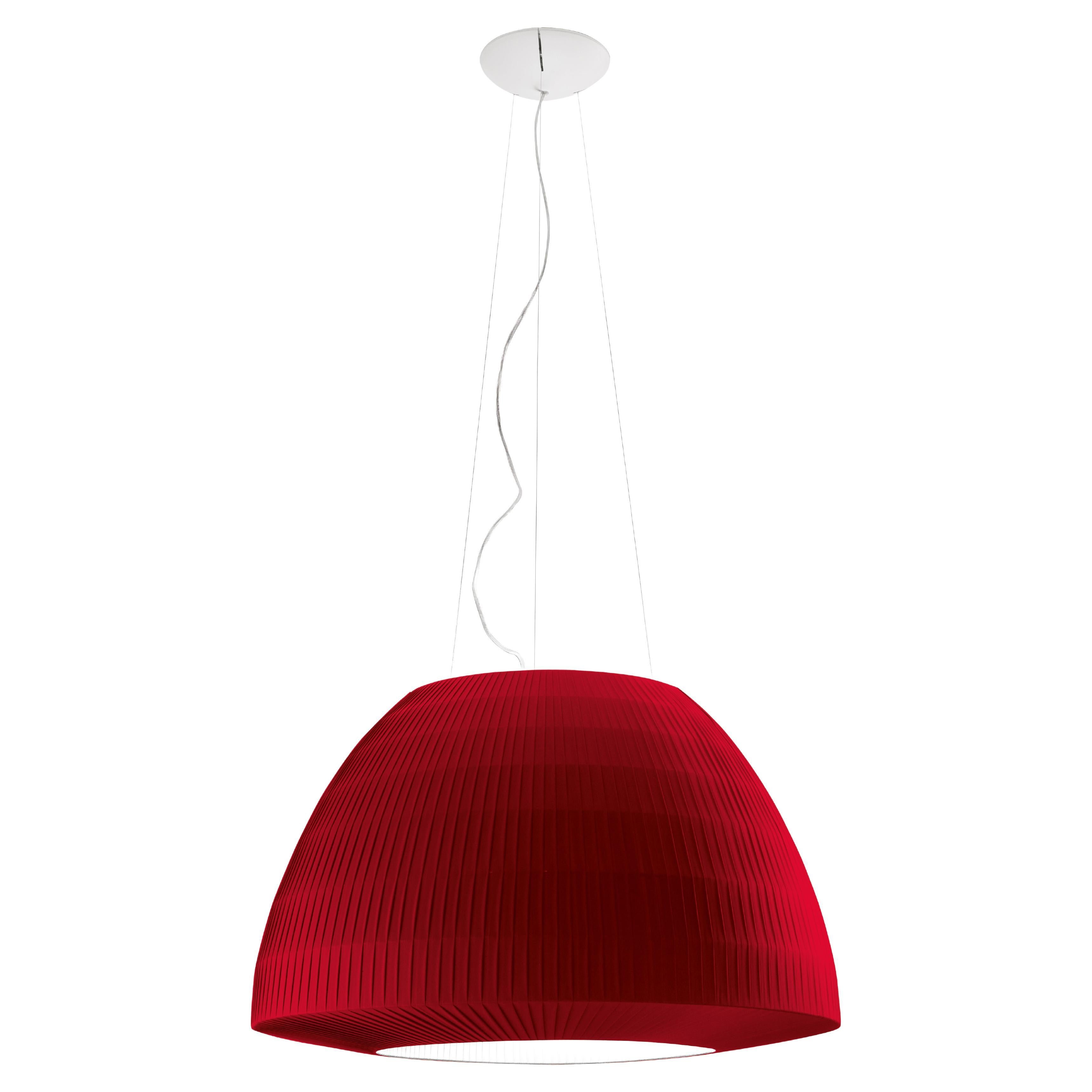 Axolight Bell Large Pendant Lamp in Red by Manuel & Vanessa Vivian For Sale