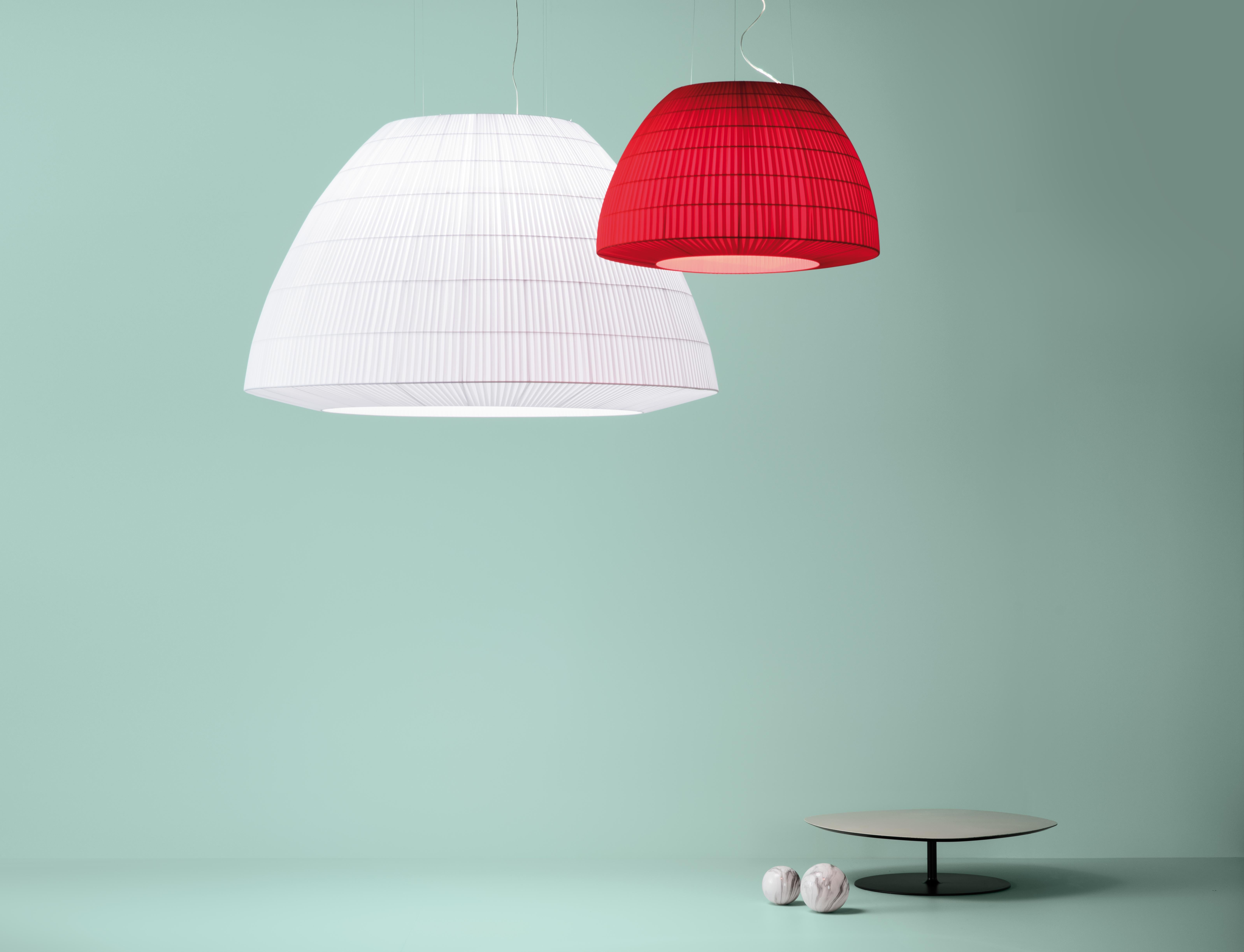 Contemporary Axolight Bell Medium Pendant Lamp in Red by Manuel & Vanessa Vivian For Sale