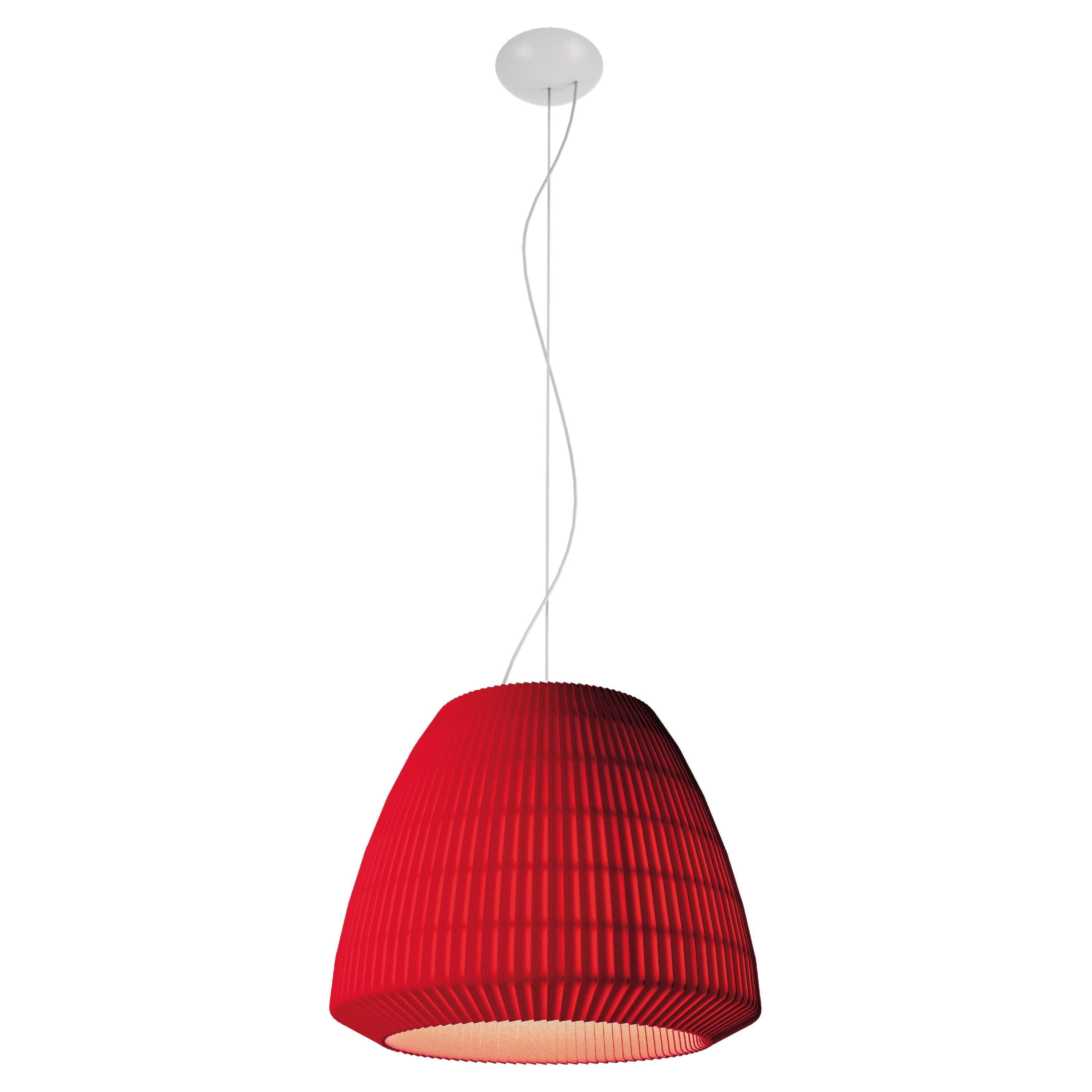 Lampe suspendue Axolight Bell de taille moyenne en rouge par Manuel et Vanessa Vivian en vente