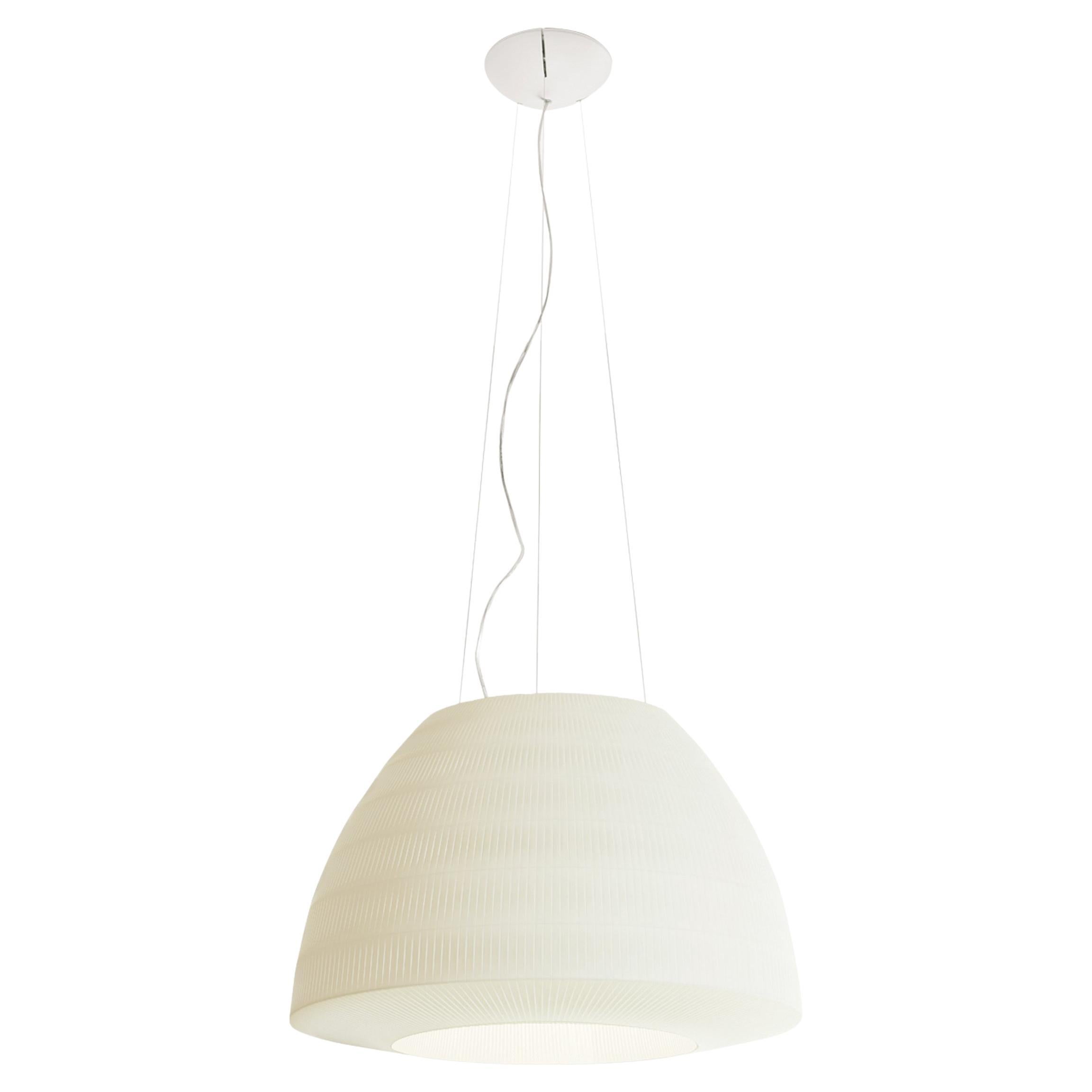 Lampe suspendue Axolight Bell de taille moyenne en blanc par Manuel et Vanessa Vivian