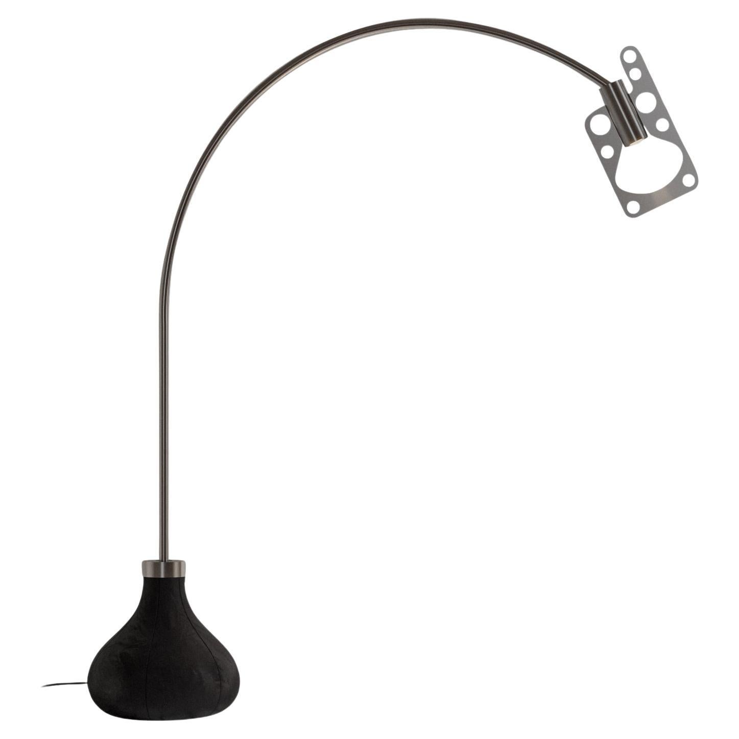 Axolight Bul-Bo Mini Table Lamp in Black Metal and Fabric