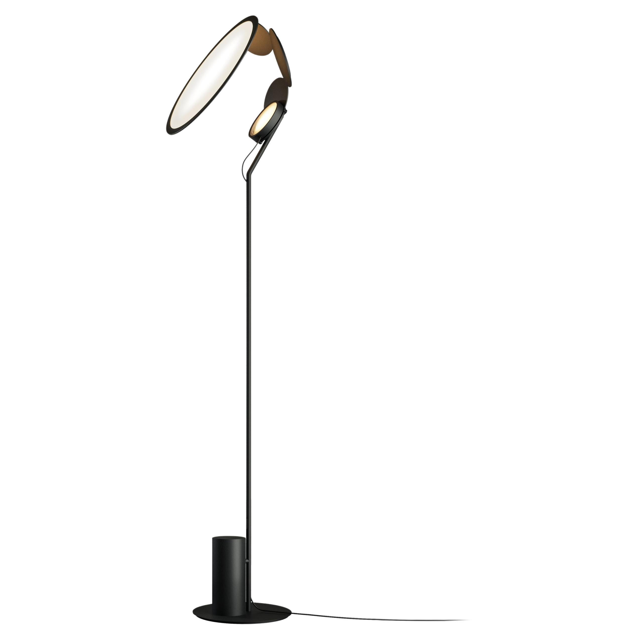 Lampada da terra Axolight Cut Medium in nero intenso di Timo Ripatti
