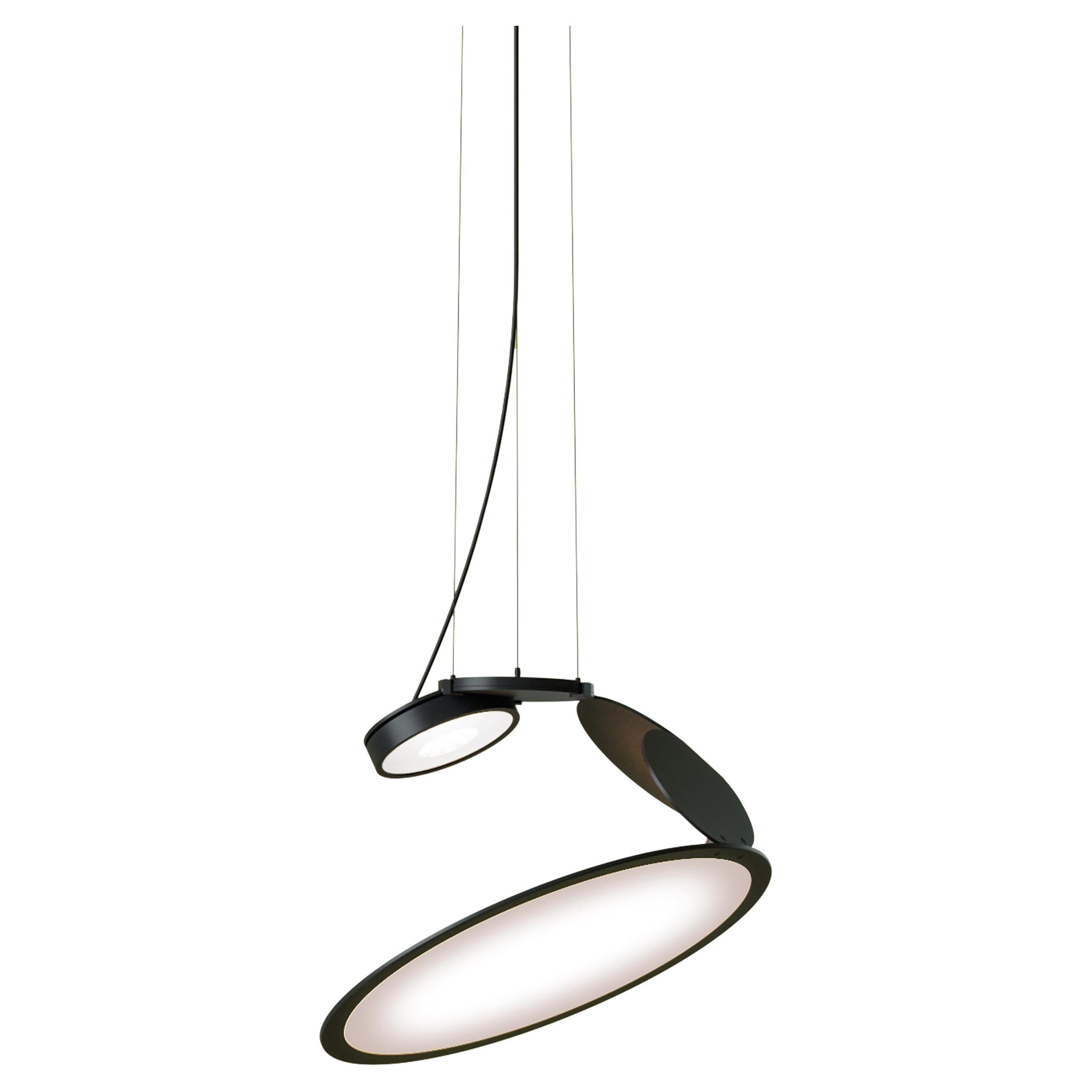 Axolight Cut Medium Pendant Lamp in Intense Black by Timo Ripatti For Sale