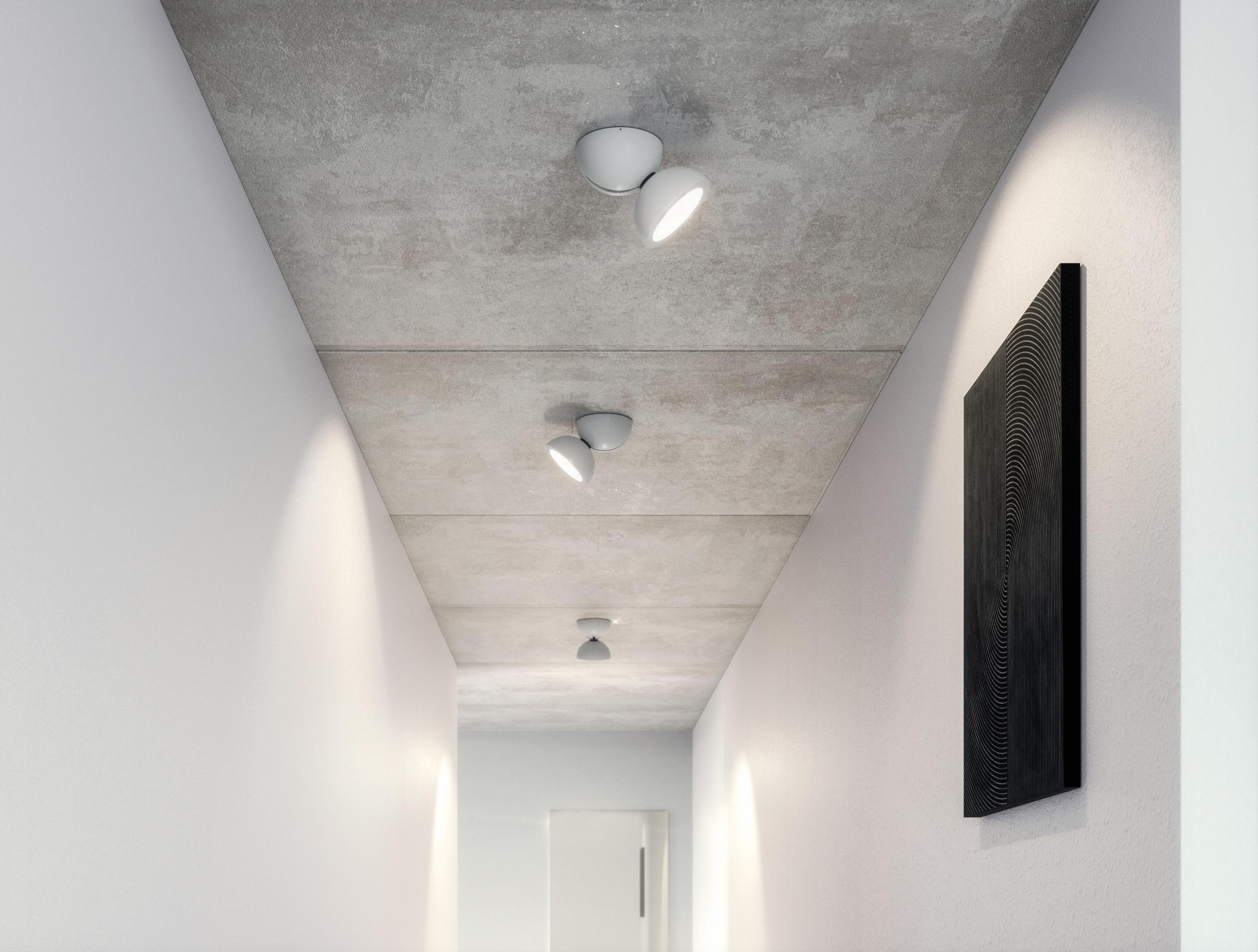 Contemporary Axolight DoDot Wall/ Ceiling Light in Mauve Dust Aluminum by Simone Micheli For Sale