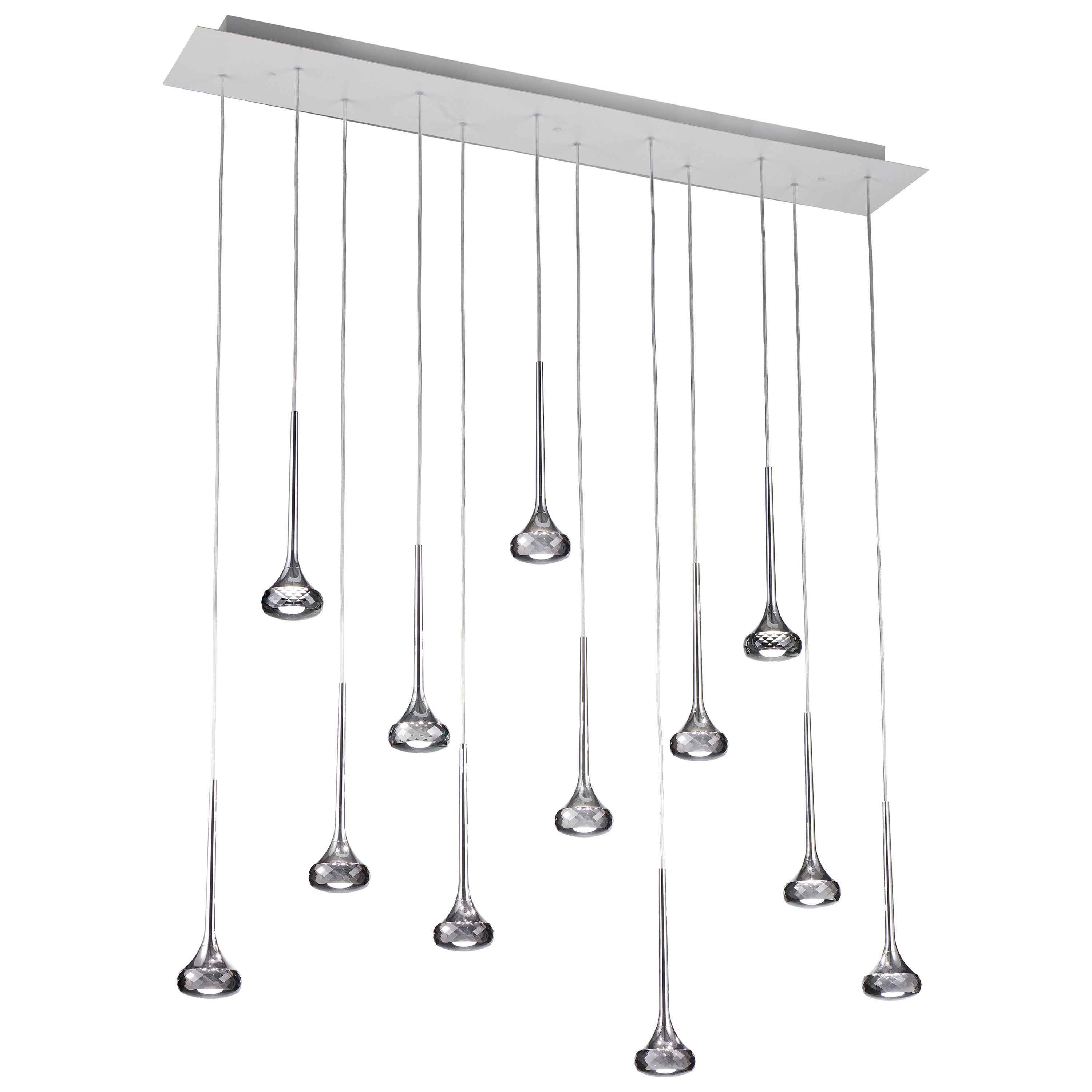 Axolight Fairy, rechteckige Pendelleuchte mit rechteckigem Sockel in Grau von Manuel & Vanessa Vivian im Angebot