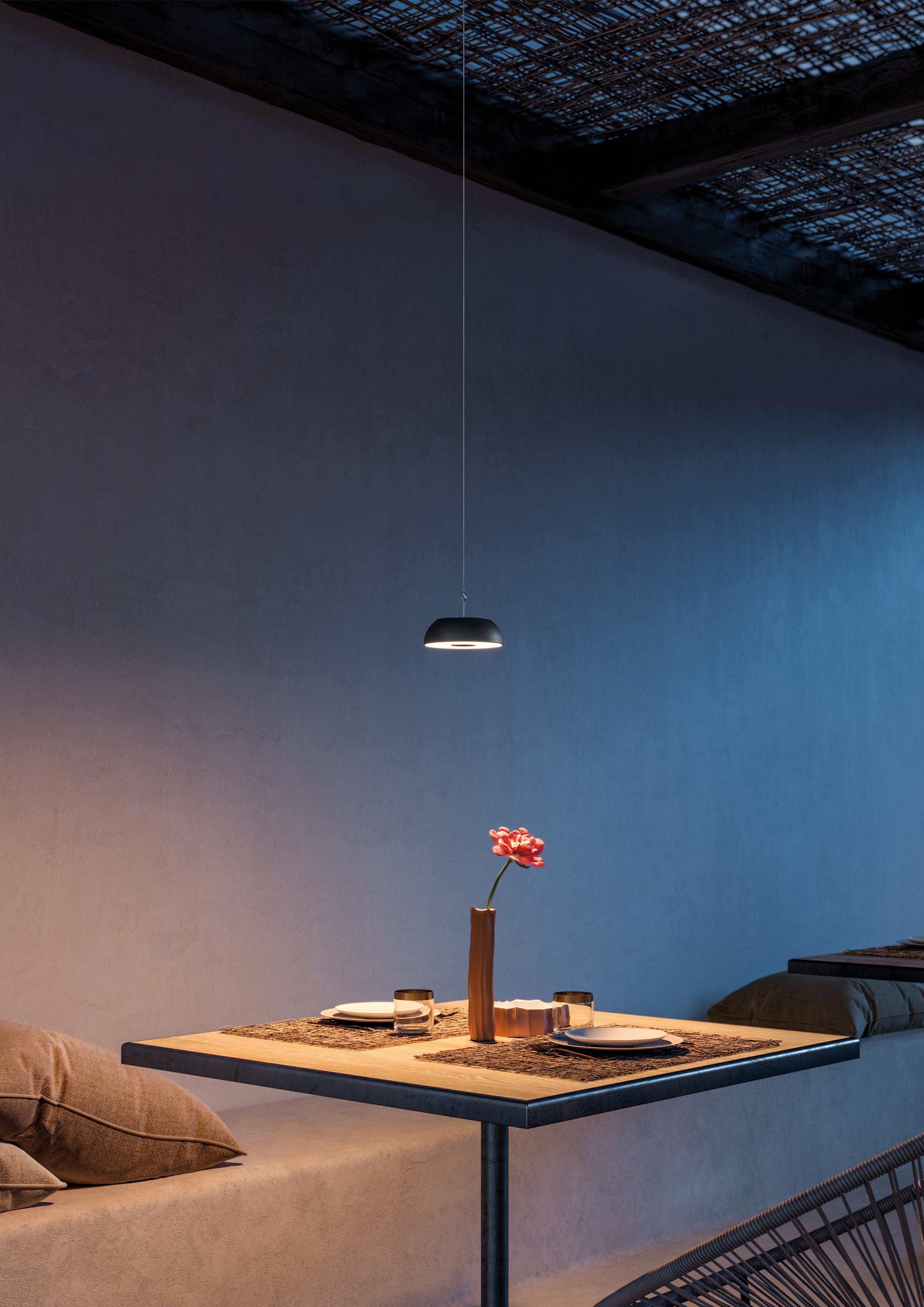 Painted Axolight Float Suspension Lamp in Black Aluminum by Mario Alessiani For Sale