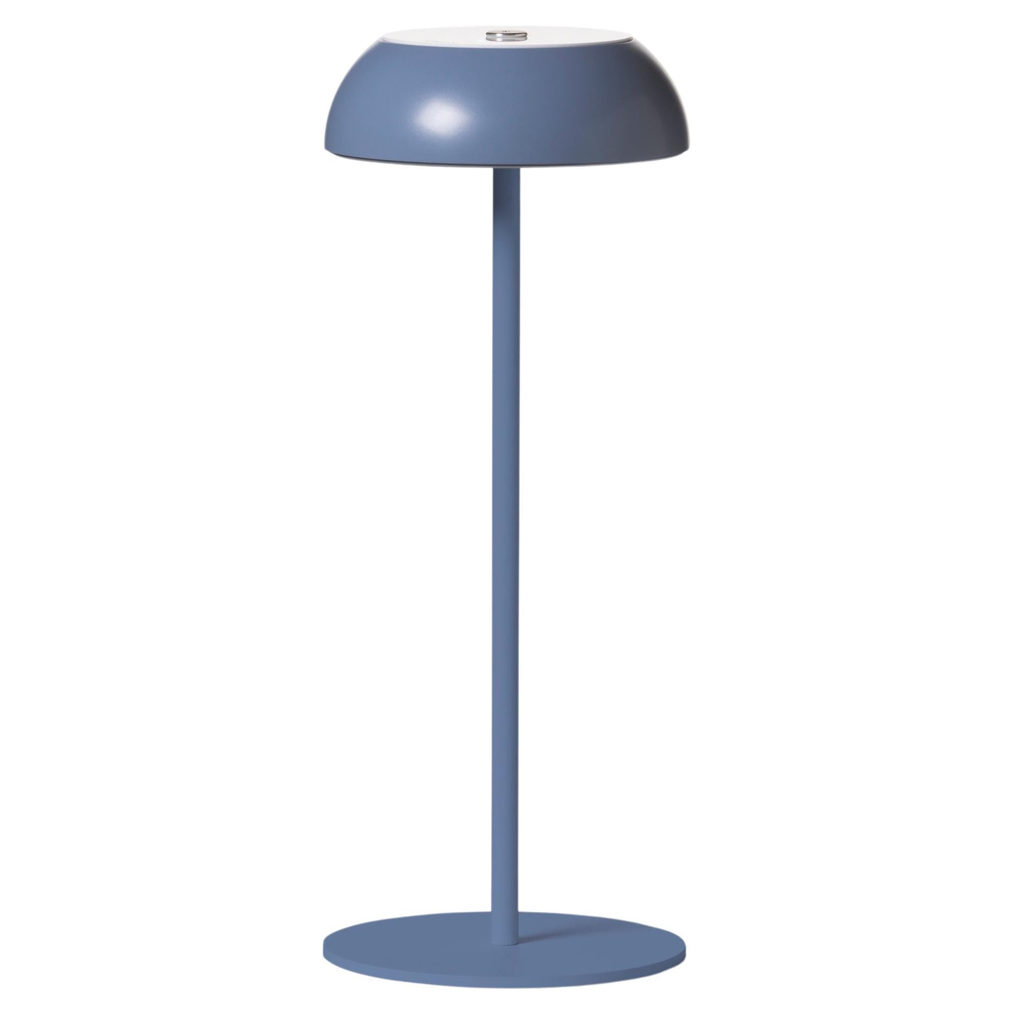 Axolight Float Table Lamp in Blue Aluminum and Steel by Mario Alessiani For Sale
