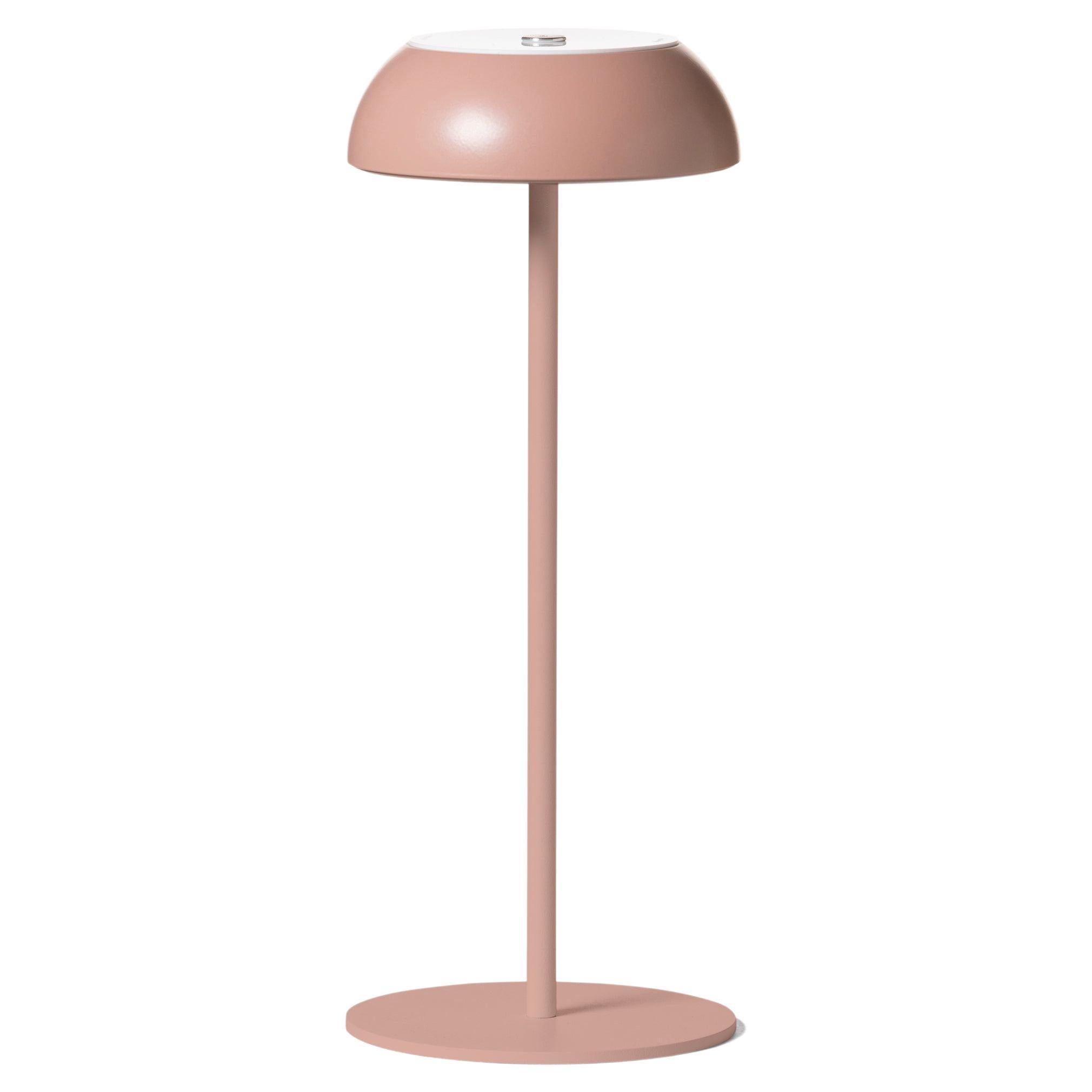 Lampe de table Axolight en aluminium à poussière mauve et acier par Mario Alessiani