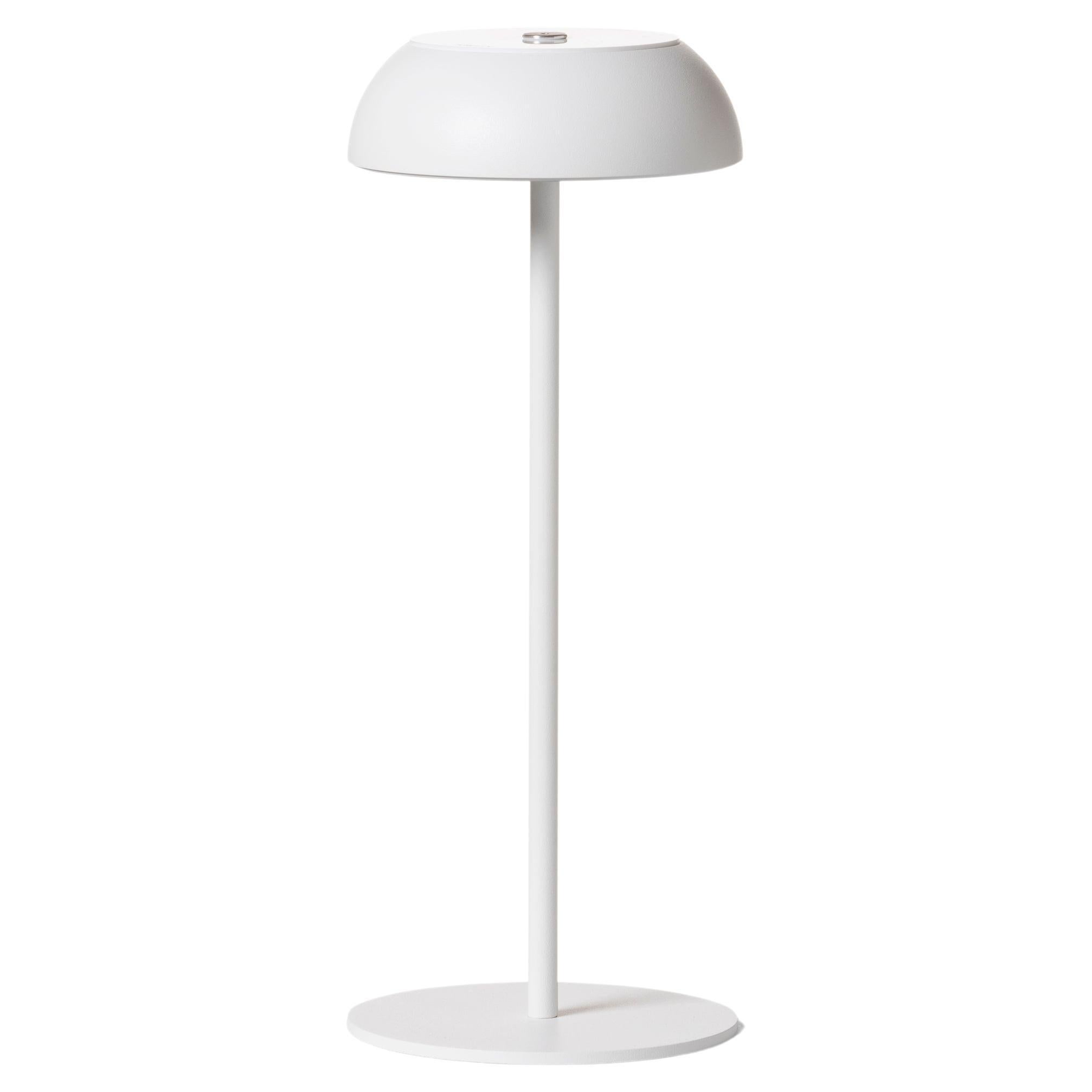 Axolight Float Table Lamp in White Aluminum and Steel by Mario Alessiani For Sale