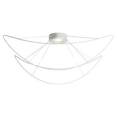 Axolight Hoops 2 Medium Flush Mount Ceiling Lamp in White by Giovanni Barbato