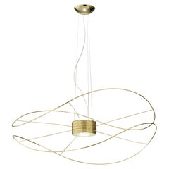 Axolight Hoops 2 lampe à suspension moyenne en or de Giovanni Barbato
