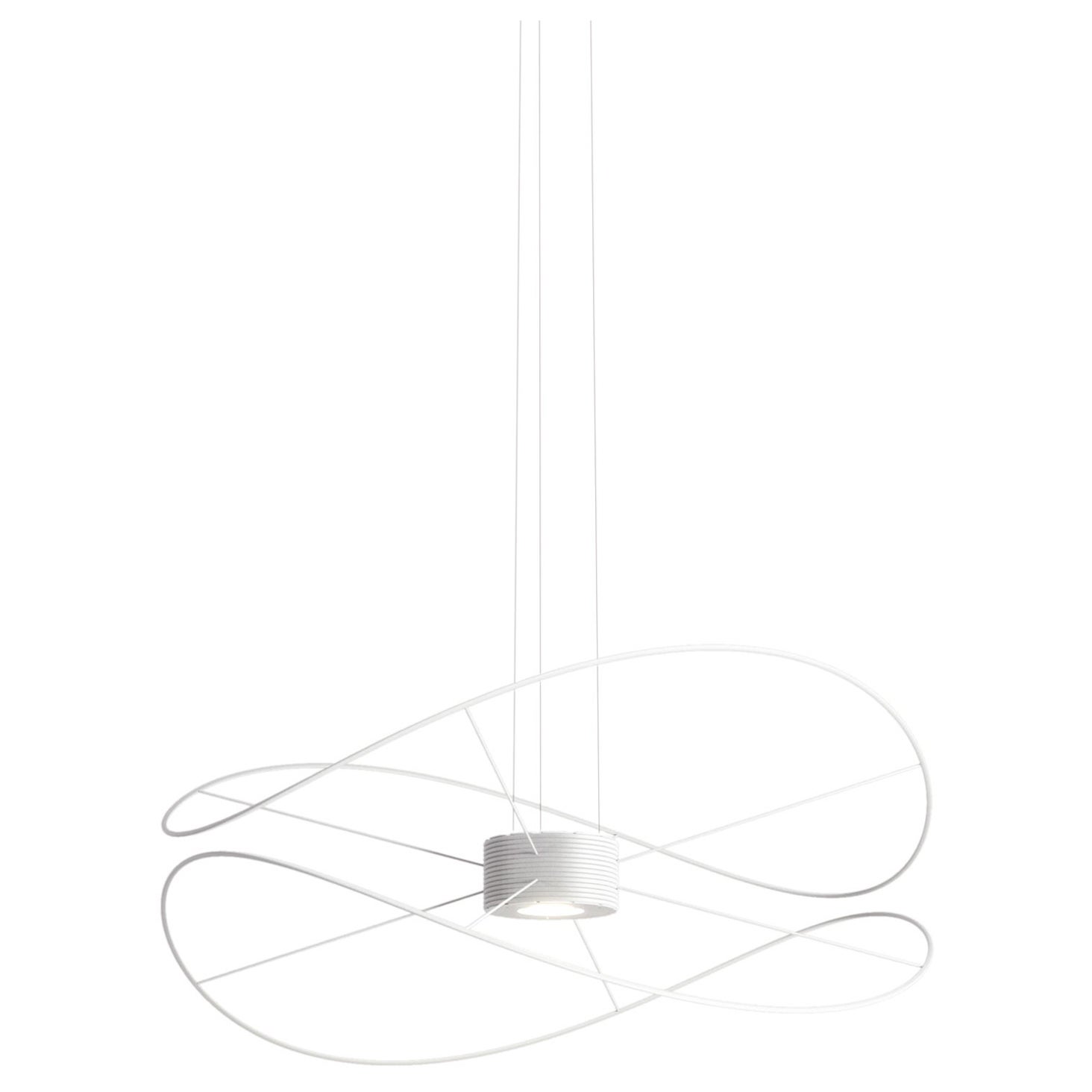 Axolight Hoops 2 Lampada a sospensione media in bianco di Giovanni Barbato