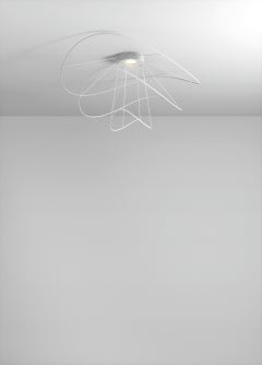 Axolight Hoops 3 Medium Flush Mount Ceiling Lamp in Black by Giovanni Barbato