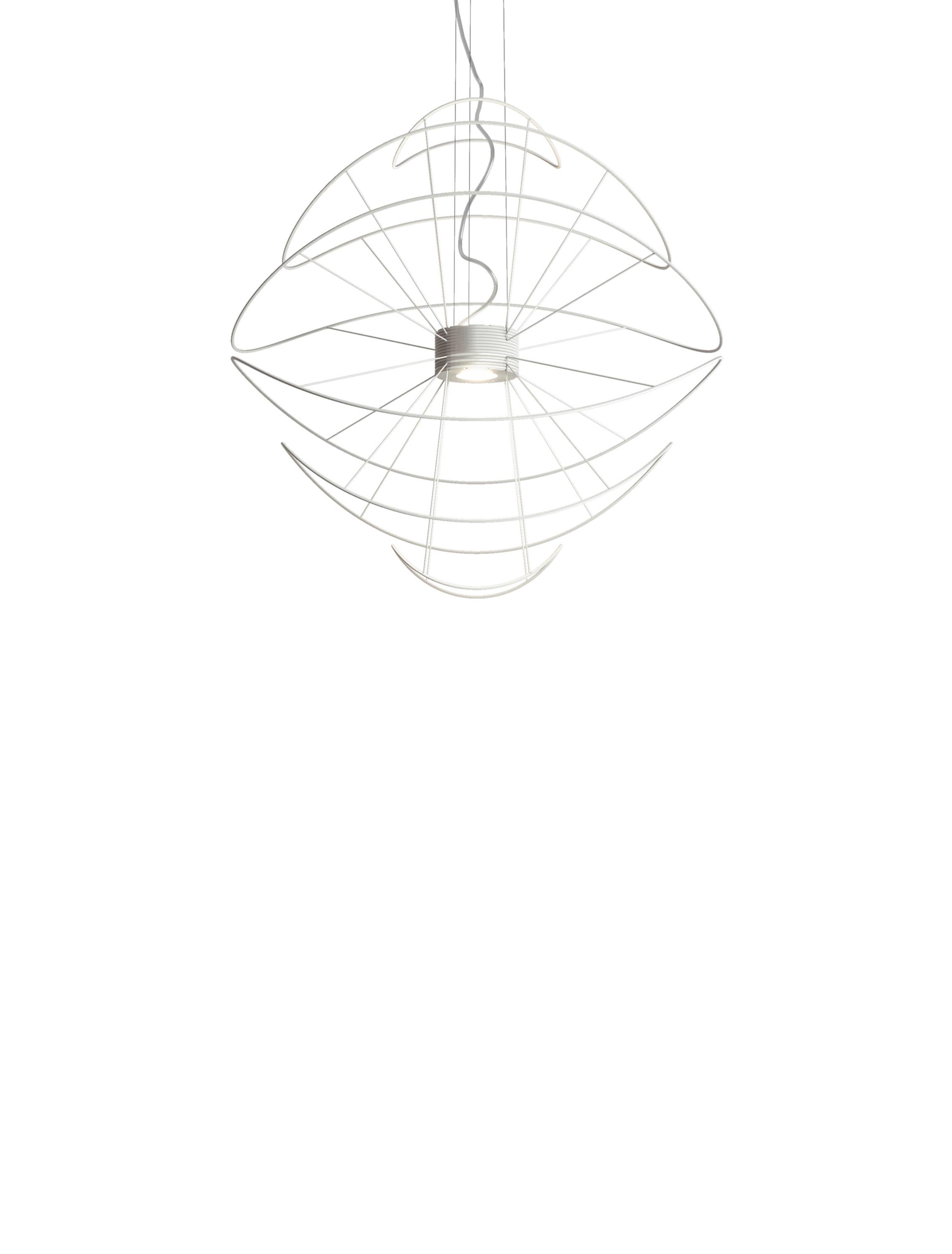 Axolight Hoops 6 Large Pendant Lamp in White by Giovanni Barbato

Lines that dance voluptuously around a nucleus in a changing game of reflected shapes and light. The sinuosity of Hoops is a thin twirling thread, to be followed by the eyes.

Grace,