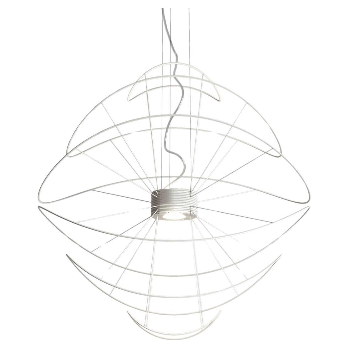 Axolight Hoops 6 Large Pendant Lamp in White by Giovanni Barbato