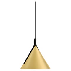Axolight Jewel Mono Small Pendant Light in Gold with Black Finish by Yonoh