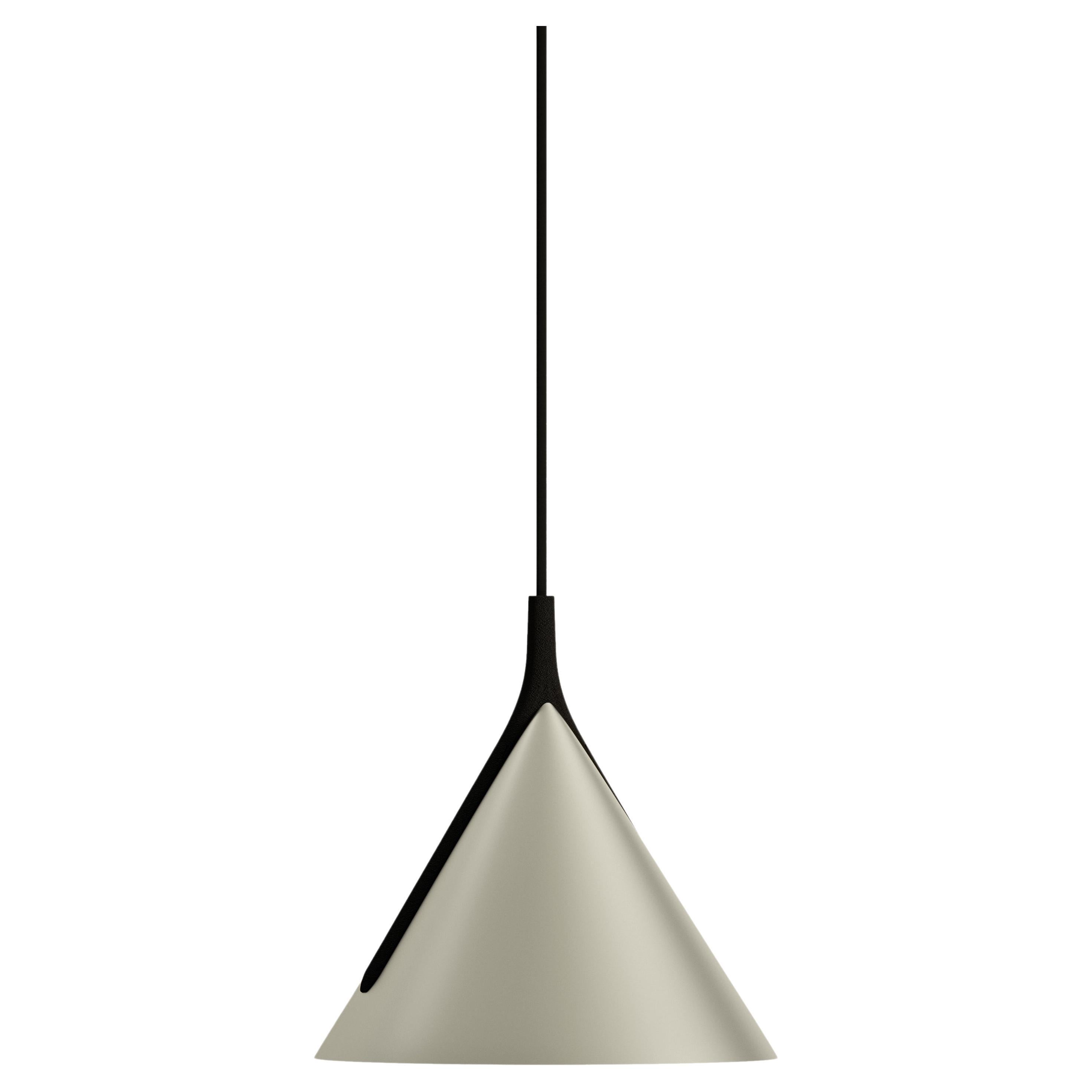 Axolight Jewel Mono Small Pendant Light in Greige with Black Finish by Yonoh For Sale