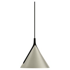 Axolight Jewel Mono Small Pendant Light in Greige with Black Finish by Yonoh