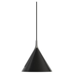 Axolight Jewel Mono petite lampe à suspension en gris avec finition noire par Yonoh