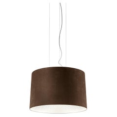 Axolight Large Velvet E26 Suspension Lamp in Brown by Manuel & Vanessa Vivian