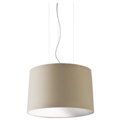 Grande lampe suspendue Axolight E26 en velours ivoire de Manuel et Vanessa Vivian