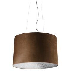 Axolight Large Velvet LED Suspension Lamp in Brown by Manuel & Vanessa Vivian