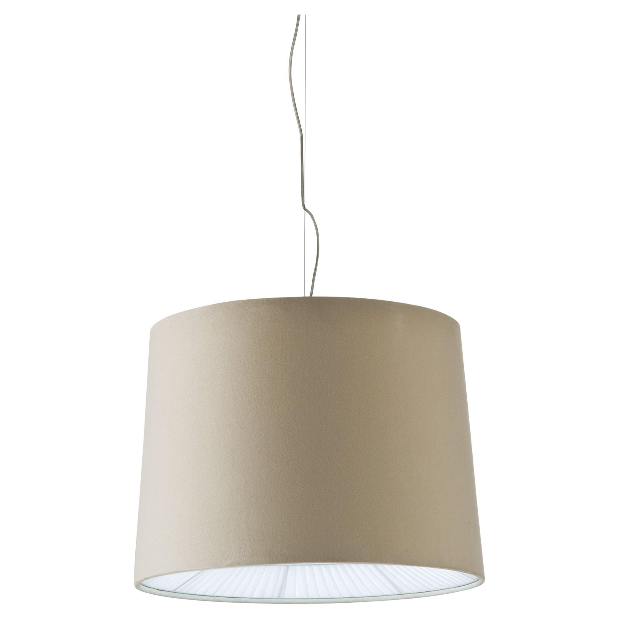 Axolight Large Velvet LED Pendant Lamp in Ivory by Manuel & Vanessa Vivian