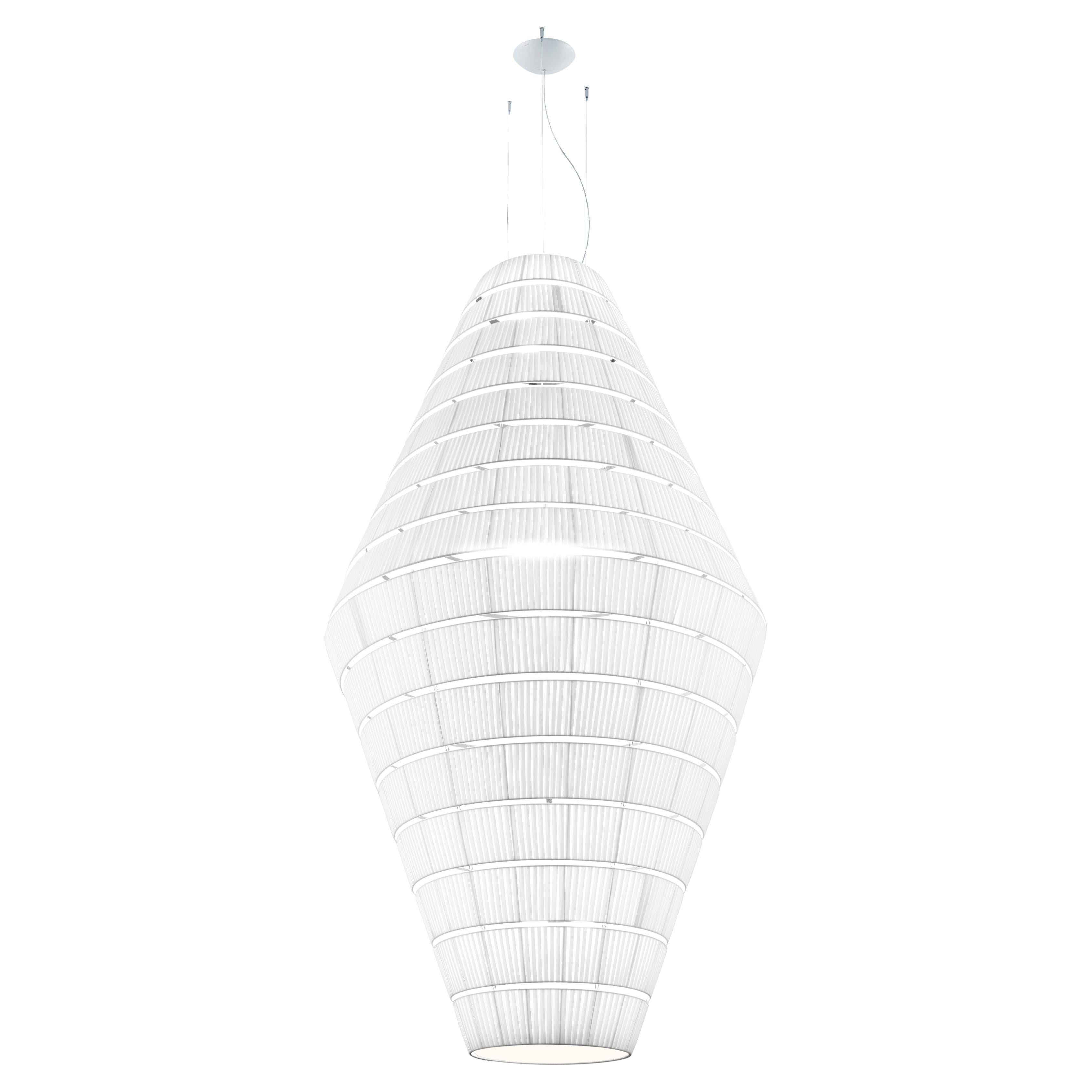 Lampe à suspension Axolight Layers Type C en acier blanc de Vanessa Vivian