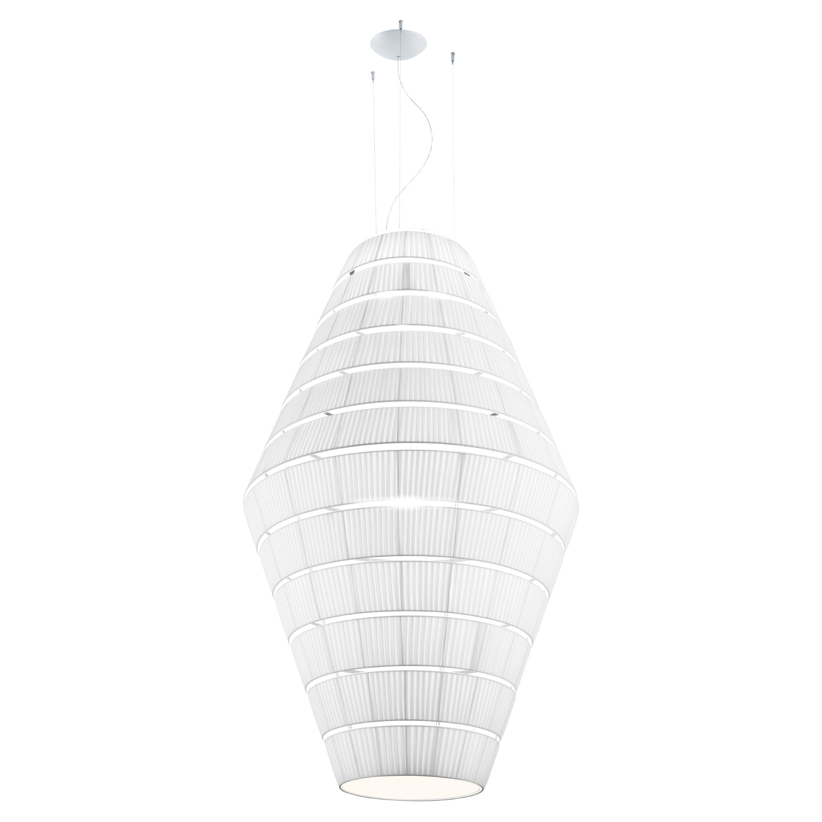 Axolight Layers Type D Pendant Lamp in White Steel by Vanessa Vivian For Sale