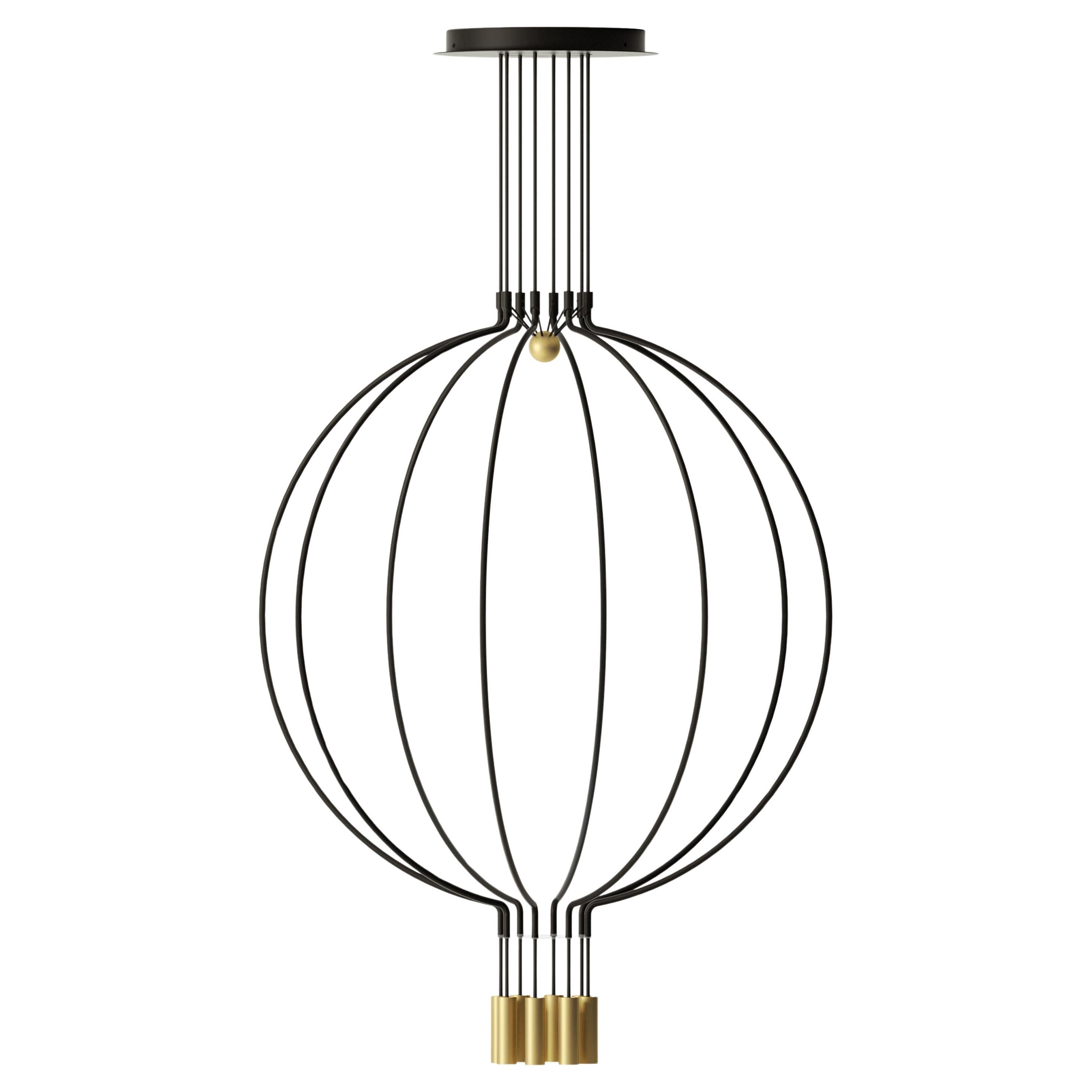 Axolight Liaison Lámpara Colgante Modelo G8 en Negro/Oro by Sara Moroni en venta
