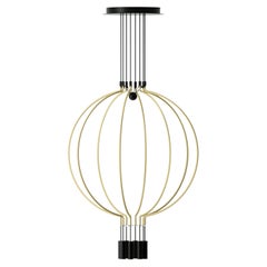 Axolight Liaison Model M8 Pendant Lamp in Gold/Black by Sara Moroni