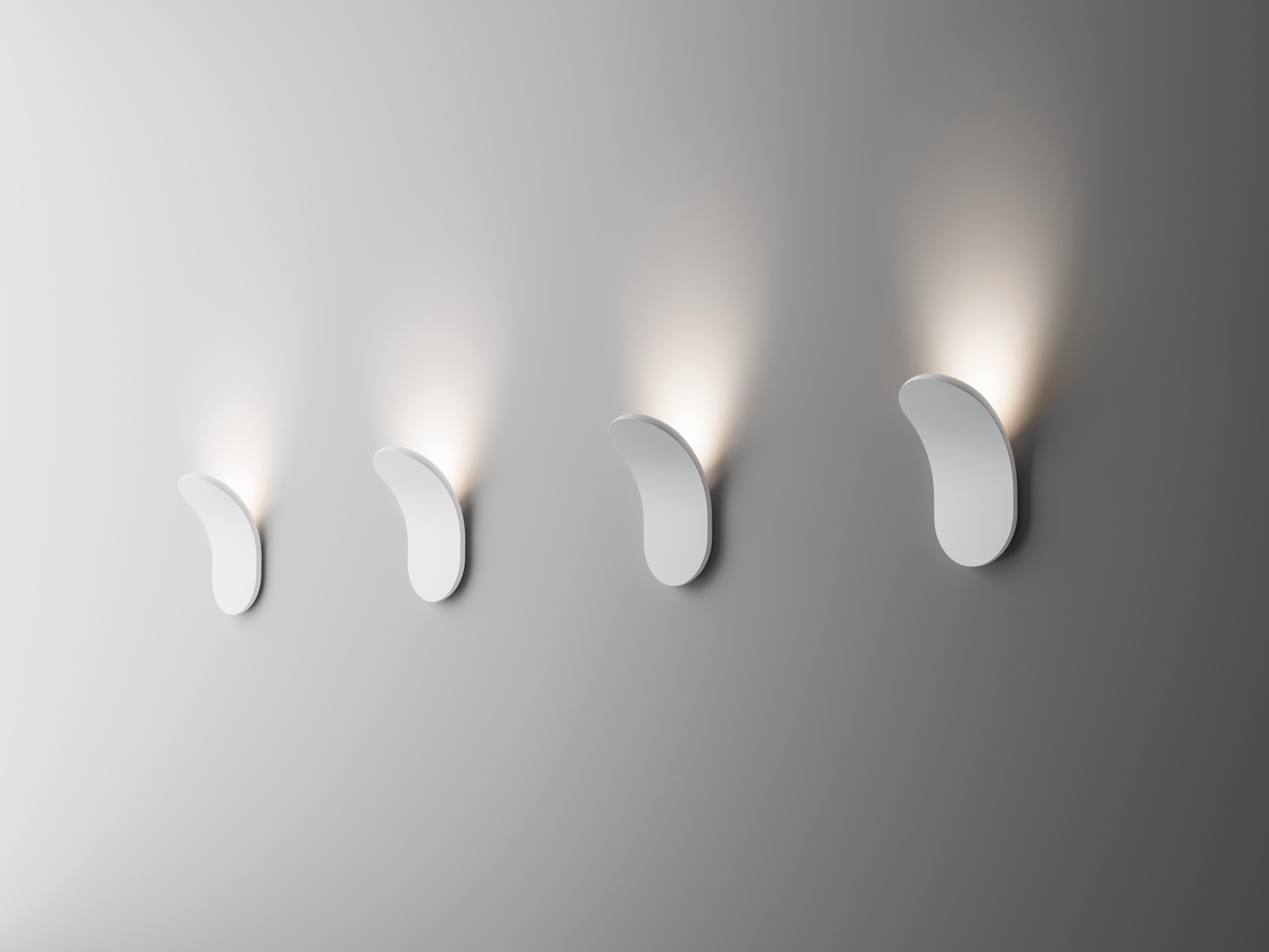 Contemporary Axolight Lik Wall Lamp in Wrinkled White Aluminum by Serge & Robert Cornelissen For Sale