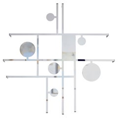 Axolight Manifesto Small Ceiling Light in Mirrored Steel Metal by Timo Ripatti