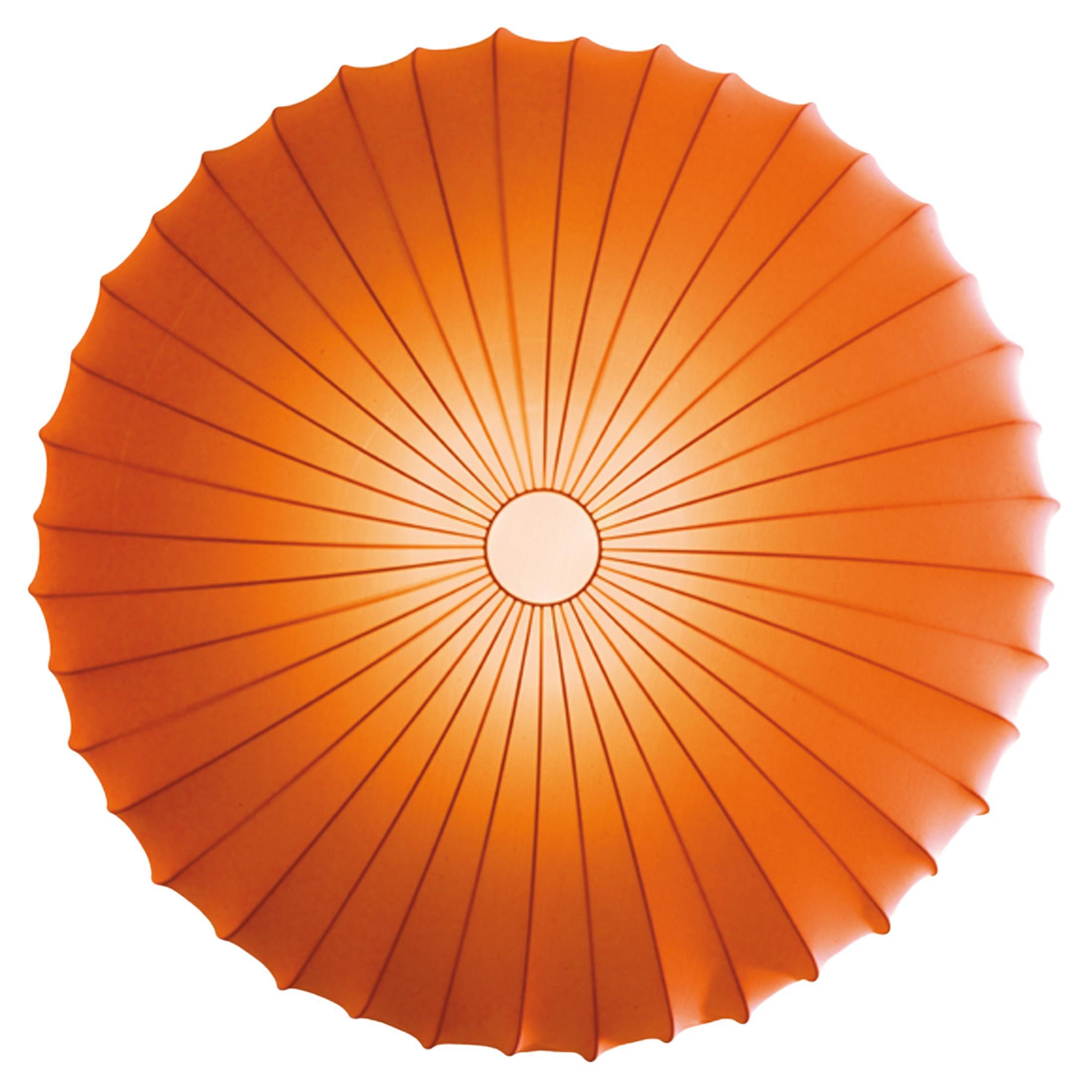 Grand plafonnier Axolight Muse orange avec finition métallique blanche en vente