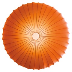 Grand plafonnier Axolight Muse orange avec finition métallique blanche