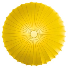 Axolight Muse Große Deckenleuchte in Gelb mit weißer Metalloberfläche