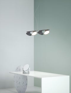 Axolight Orchid 4 Light Pendant Lamp with Aluminum Body in Anthracite Grey