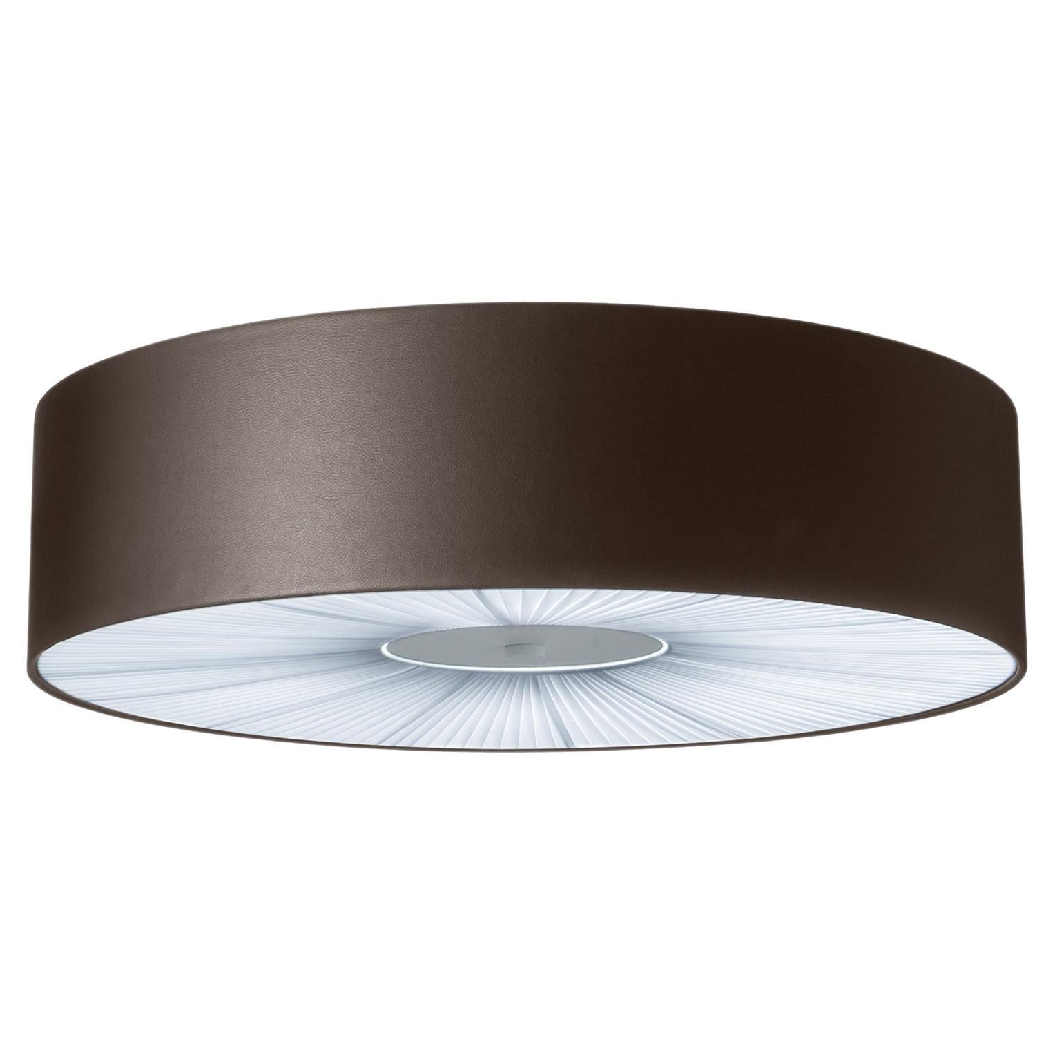 Axolight Skin Extra Large Flush Mount in Brown by Manuel & Vanessa Vivian For Sale