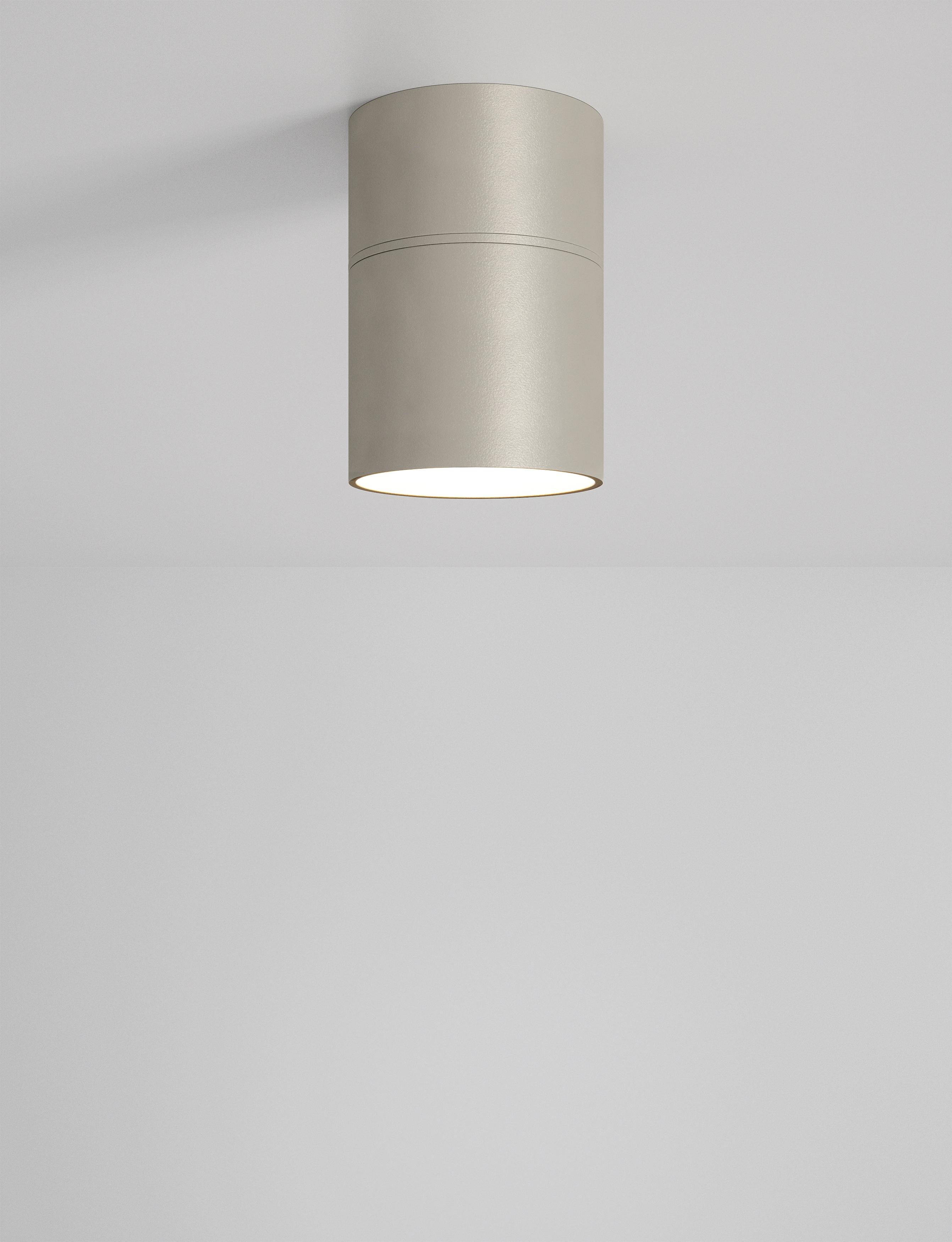 Axolight Small Pivot Ceiling Lamp in Greige by Ryosuke Fukusada

Single spotlight
The light fixtures have been designed to ensure a high visual comfort. The constant current LED chip and its lens are hosted in a recessed position inside the