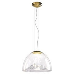 Axolight Suspension Mountain View Crystal Gold Glass Diffuser by Dima Loginoff