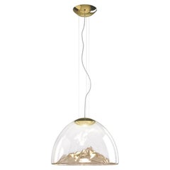 Axolight Suspension Mountain View in Amber Gold Glass Diffuser by Dima Loginoff